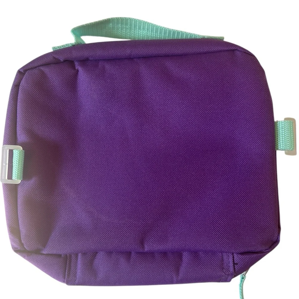 Disney’ Purple & Aqua “Wish” Soft Side Lunch Bag with Asha & Valentino & Star.